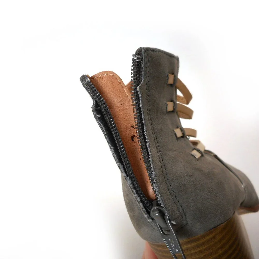 Plume by Faryl Robin Women's Size 9 Faux Leather Cut-out Strap Ankle Boot